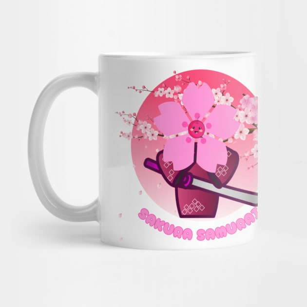 Kawaii sakura samurai cute cherry blossom by Once Upon a Find Couture 